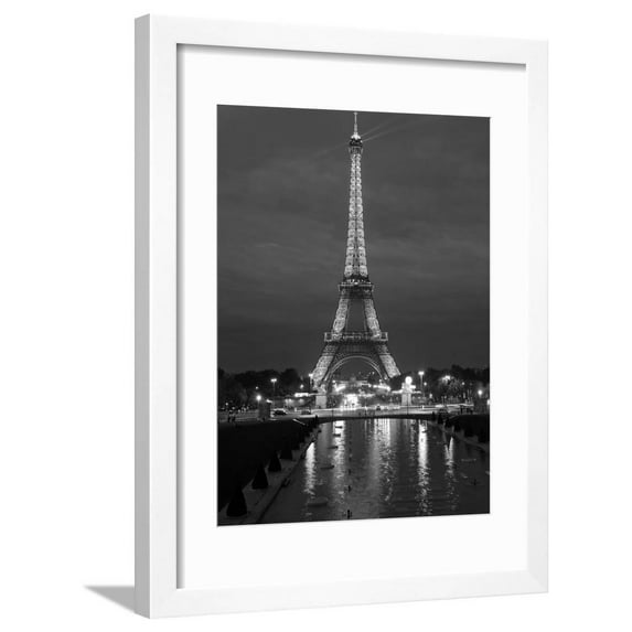 Eiffel Tower and Reflection at Twilight, Paris, France, Europe Framed Print Wall Art By Richard Nebesky