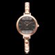 thumbnail image 4 of LVPAI Reloj de cuarzo con banda de aleación y esfera redonda, reloj de pulsera femenino informal simple (oro rosa + negro), 4 of 4