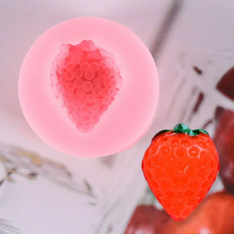 DIY Multi Style Fruit Ice Cube Silicone Mold Strawberry Chocolate