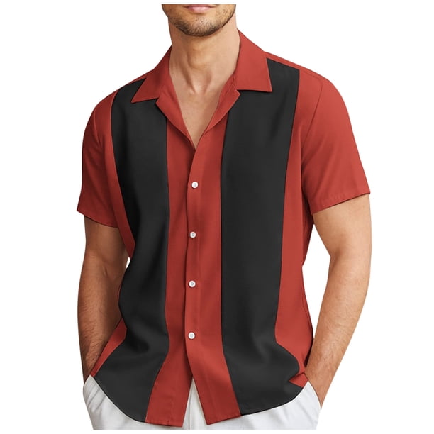 Designer Spring Summer Men's Casual Cotton Linen Solid Color Short Sleeve Shirts Loose Shirts L