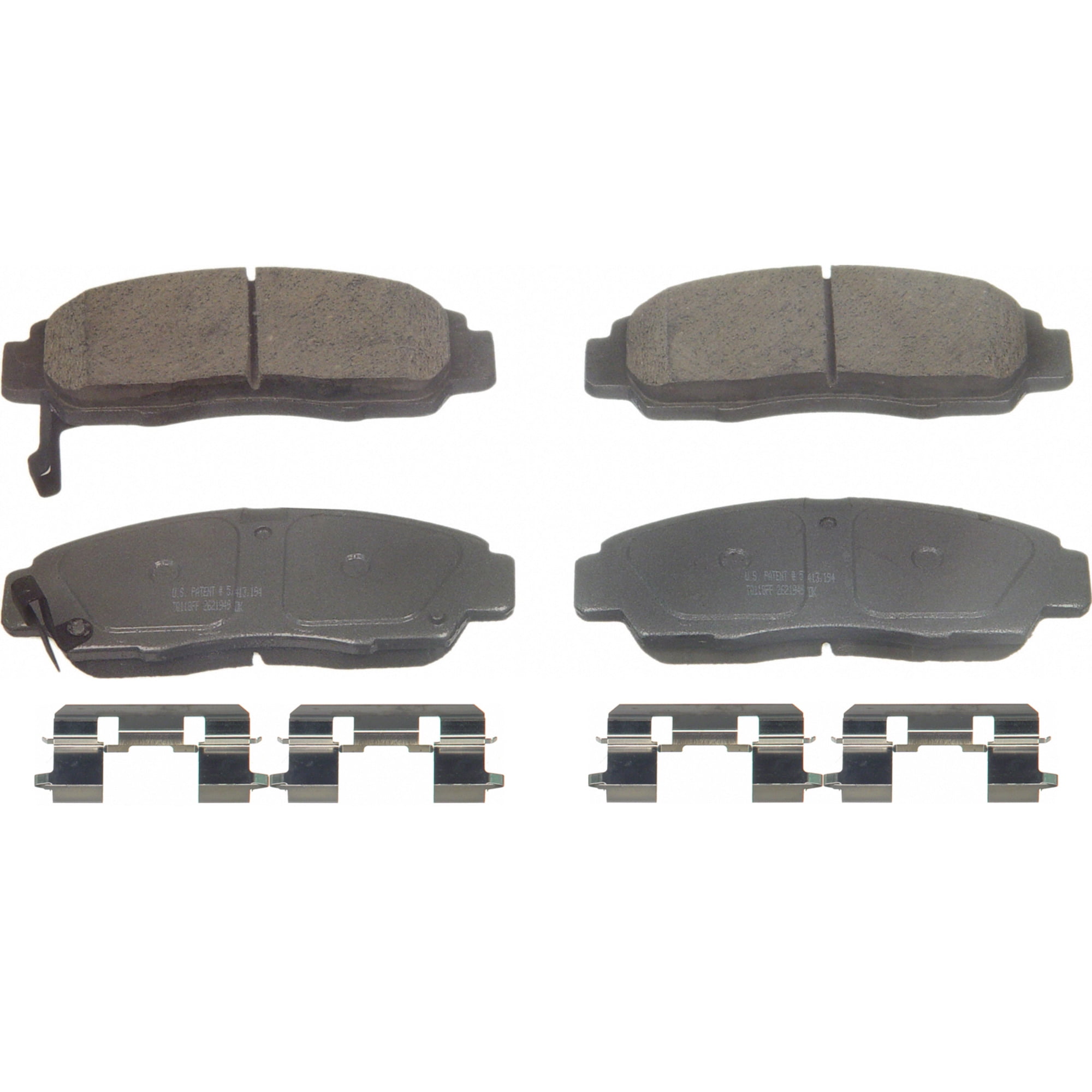 Wagner ThermoQuiet QC1040A Ceramic Disc Pad Set With Installation Hardware Rear 