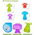 thumbnail image 3 of Glass Mushroom Table Lamp: Set of 4 Colored Small Cute LED Night Light Home Decor for Bedroom Desk - Birthday Gifts for Women, 3 of 7