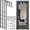 Black, variant on 4 PCS Over The Door Mirror Hanger, Adjustable Door Mirror Hanger, Five-Hole Over The Doors-Mirrors Hook, Mirrors Doors Hangers with 2 Iron Filings and Screws (Black)