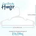 thumbnail image 3 of 60 Pack Kids Hangers - 11.5 Inch Plastic Baby for Closet Childrens Hanger Clothes & Infant (White), 3 of 4