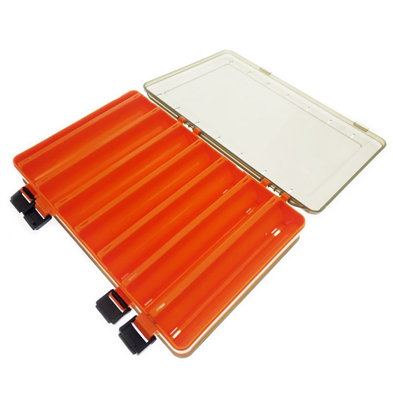 Double Sided Fishing Lure Bait Tackle Storage Box Plastic Case L4Y2 