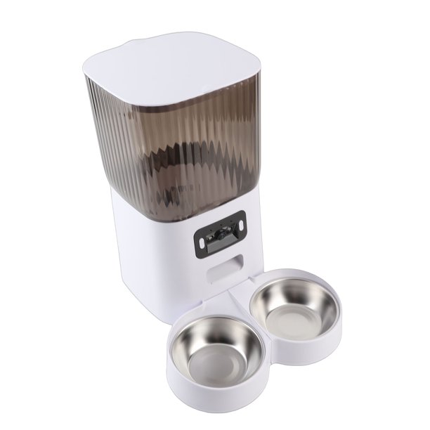 Alimentador Automático Para Mascotas De 5 Litros De Capacidad, Comederos Para Perros Y Gatos Desmontables Con Control Remoto De Porciones Por Aplicación, Dispensador