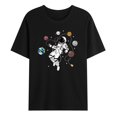 thumbnail image 1 of Camiseta de manga corta con estampado de planeta espacial para hombre, informal, a la moda, con cuello redondo Pompotops oipoqjl33798, 1 of 5