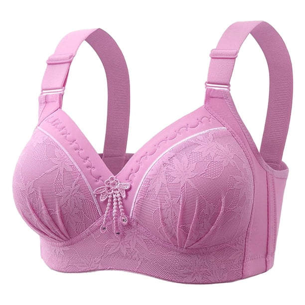 Gibobby Brasier deportivo mujer Ropa interior cómoda para mujer, sin anillo de, tamaño, grande, para reunión de mujer, con colección superior(Morado,M)