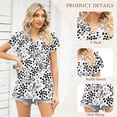 thumbnail image 2 of TEMOFON Womens Tops Short Sleeve Shirts Floral Blouses Loose Summer Tops V Neck T Shirts for Womens Clothes Ruffle Sleeve Casual Fashion Eyelet Hollow Out Tee, 2 of 6