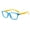 Blue-Yellow, variant on Children Optical Glasses, UV Protection Computer TV Phone Flexible Bendable One-piece Safe Eyeglasses Girls Boys Plain Mirror Anti-blue Light Silicone Goggles Eyewear Frame