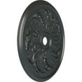 thumbnail image 3 of 42 1/8"OD x 1 7/8"P Sellek Ceiling Medallion (Fits Canopies up to 9"), Hand-Painted Pewter, 3 of 7