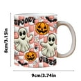 thumbnail image 3 of TOOPTY Halloween Ghost Coffee Mug Ceramic Water Cup with Pumpkin Illustration in Red for Daily Drinks, Party Beverages and Festive Home Use, 3 of 5