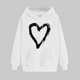 thumbnail image 2 of Goodeals Flash Deals,Valentine's Day Sweatshirt Women Funny Love Heart Graphic Hoodies Valentines Day Shirt Casual Valentines Long Sleeve Pullover Top(White,M), 2 of 5