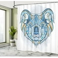 thumbnail image 5 of Ambesonne Blue Shower Curtain, Tribe Koala, 69"Wx75"L, Blue, 5 of 5