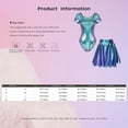 thumbnail image 4 of vastwit Women's Shiny Metallic Gymnastics Dance Leotard with Flared Mini Skirt Hot Pink M, 4 of 4
