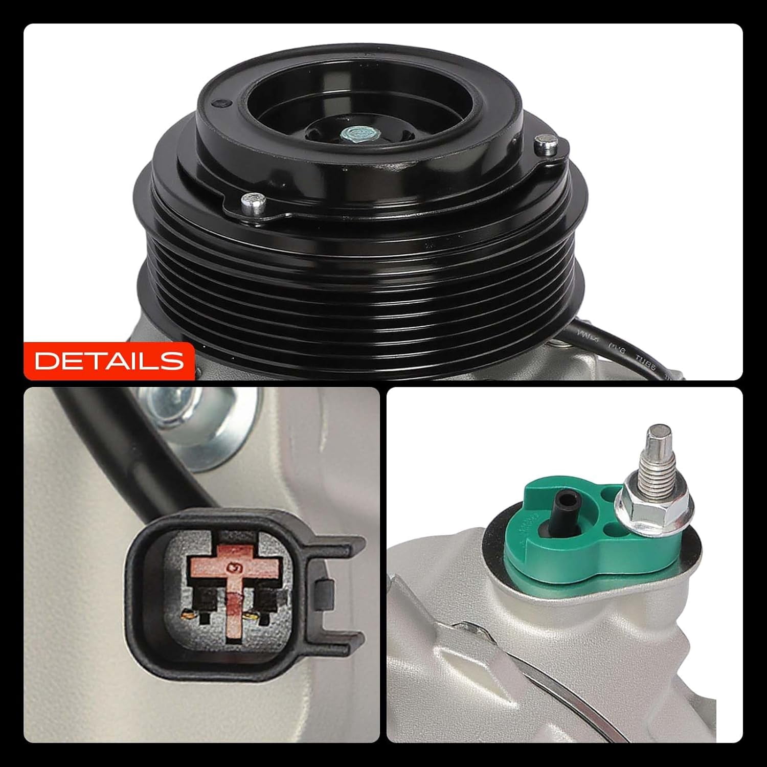 A-Premium AC Compressor with Clutch - Compatible with Ford Explorer 2011-2015, Police Interceptor Utility 2013-2015, Replace# 98332