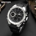 thumbnail image 5 of Sanad Top Brand Luxury Men's Watches Sports Wristwatch 5atm Waterproof Quartz Watch Men S Shock Clock Man Relogio Masculino 6008 - Quartz Wristwatches, 5 of 6