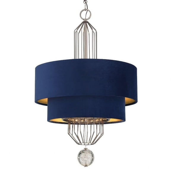 8 Light Pendant-37 inches Tall and 24 inches Wide-Aged Antique Nickel Finish Bailey Street Home 109-Bel-4974479