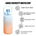 thumbnail image 1 of Botella de agua grande con popote - Marcador motivacional de tiempo y volumen de agua (B), 1 of 5