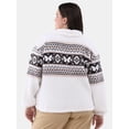 thumbnail image 3 of No Boundaries Half Zip Plush Pullover with Pockets, Women's and Women's Plus, 3 of 12