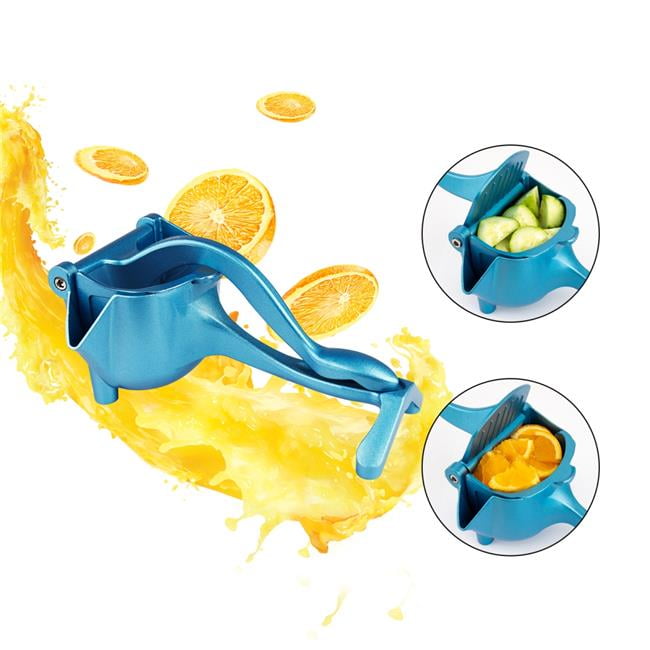 Rainbean RB-X002KGA1QL Metal Aluminum Alloy Heavy Duty Hand Press Lemon Squeezer, Blue