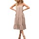 thumbnail image 1 of Sunloudy Vestido midi sin mangas para mujer, vestido de playa con volantes sueltos de color sólido sin mangas de verano Sunloudy  S M L XL, 1 of 7