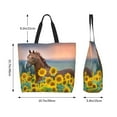 thumbnail image 5 of Salouo Horse Sunflowers for Tote Bag for Women - Shoulder Shopping Bag Handbag Hobo Bags Casual Handbags Big Capacity Shopping Work Bag for Travel & Work, 5 of 8