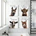 thumbnail image 3 of Funny Animal Cute Bathroom Signs Rustic Canvas Painting Farmhouse Artwork Wall Art Prints Guest Toilet Room Decor 12x16in Natural Framed, 3 of 7
