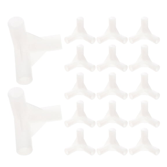 OATIPHO 42Pcs Canopy Joint Fittings Tent Pole Connectors for Gazebo Frame Stable Outdoor Support White