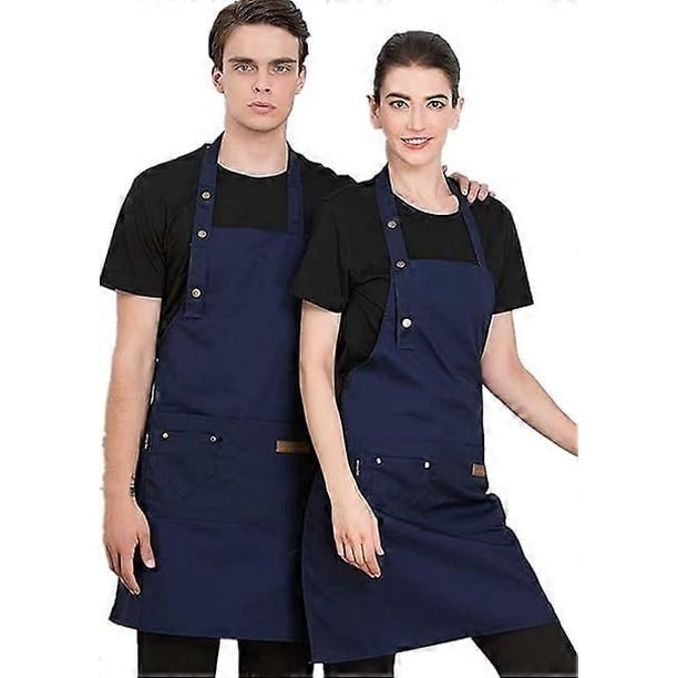 Waterproof Kitchen Apron with Pockets, Adjustable Cooking Apron, Barbecue Apron, Bib Apron, Professional Quality Cooking Apron, 66 x 74 cm