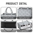 thumbnail image 4 of Large Capacity Tote Bag,Gray Cartoon Unicorn Pattern Handbag Fashion Luxury Tote Bag,15.7"x13"x 5.1" Inches,Laptop Compatible, 4 of 6