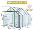 thumbnail image 5 of CoSoTower 8X10FT Double Door Polycarbonate Greenhouse Raised Base and Anchor Aluminum Heavy Duty Walk-In Greenhouses for Outdoor Backyard in All Season,Green, 5 of 8