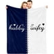 thumbnail image 1 of LHSHID Hubby and Wifey Blanket Wedding Gifts For Couples Unique Bridal Shower Mr and Mrs Gifts Bride To Be Gifts His And Her for Newlywed Christmas Anniversary Married Gifts 30"x40", 1 of 7