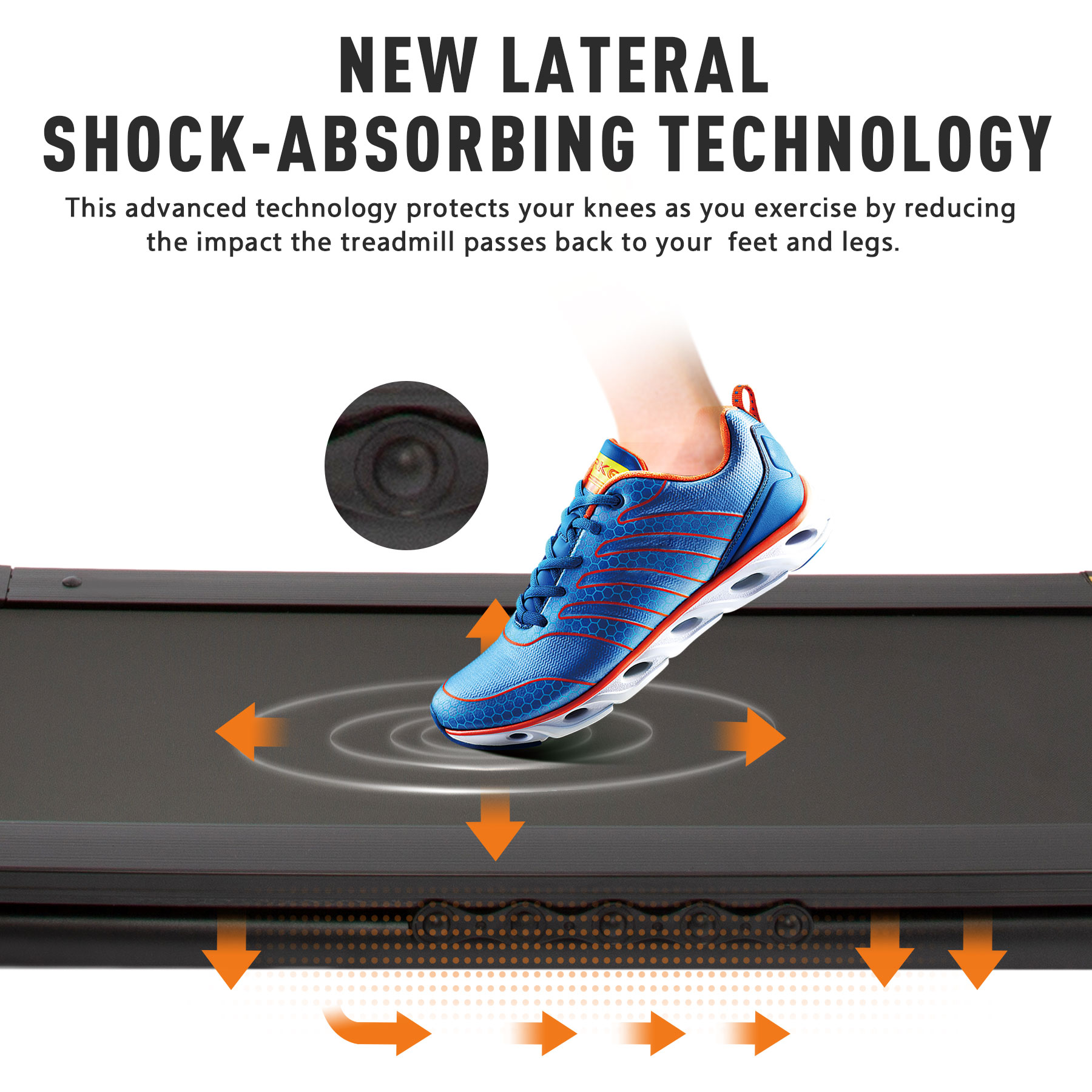 Elkmont 2HP Smart Folding Treadmill with BLE & 6deg. Max. Incline, 9.2mph