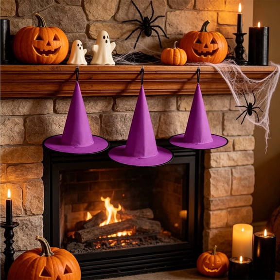 Halloween Decorations,Halloween Floating Witch Hats,Witch Hat Hanging Decor for Front Porch Home Yard Indoor Outdoor Hats Decor Party Supplies