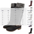 thumbnail image 3 of Women’s Knit Cuff Knee‑High Tall Boots, Side Zip Buckle Strap Winter Boots, Low Block Heel Warm Fashion Footwear, 3 of 8