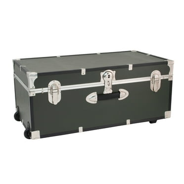 Seward Trunks Wheeled Wood Storage Box with Lock, Multicolor