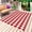 Red, variant on Black White Plaid Outdoor Rug for Patio/Deck/Porch, Non-Slip Large Area Rug 3 x 5 Ft, Modern Minimalist Geometric Checkered Indoor Outdoor Rugs Washable Area Rugs, Camping Rug Carpet Runner