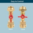 thumbnail image 4 of 20lb to 1lb Propane Tank Adapter with Valve for 1lb / 16.4oz Disposable Throwaway Cylinder, Convert CGA600 to QCC1 Male Thread/POL Female Thread, Hook Up Small Propane Tanks When 20lb Ran Out, 4 of 6