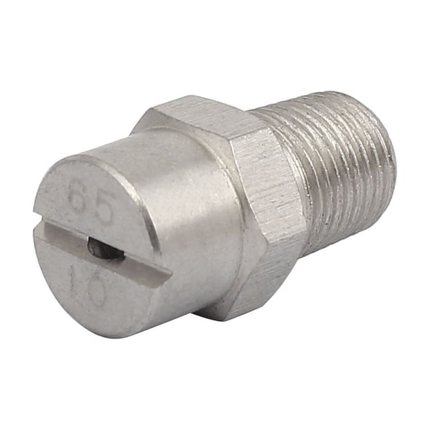 Boquilla plana de acero inoxidable de 1/8 BSP, diámetro de orificio de 2.0 mm, ángulo de 65 grados