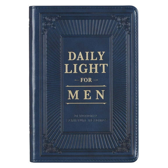 Daily Light For Men Classic Collection of Devotional Scripture Readings from ESV Bible - Navy Faux Leather Flexcover Gift Book for Men w/Ribbon Marker, Gilt-edge Pages