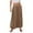 Khaki, variant on Skirts for Women High Waist Loose Long Skirt with Pockets Summer Beach Boho Skirts Holiday Skirt Vintage Casual Long Dress Plain Bohemian Dresses