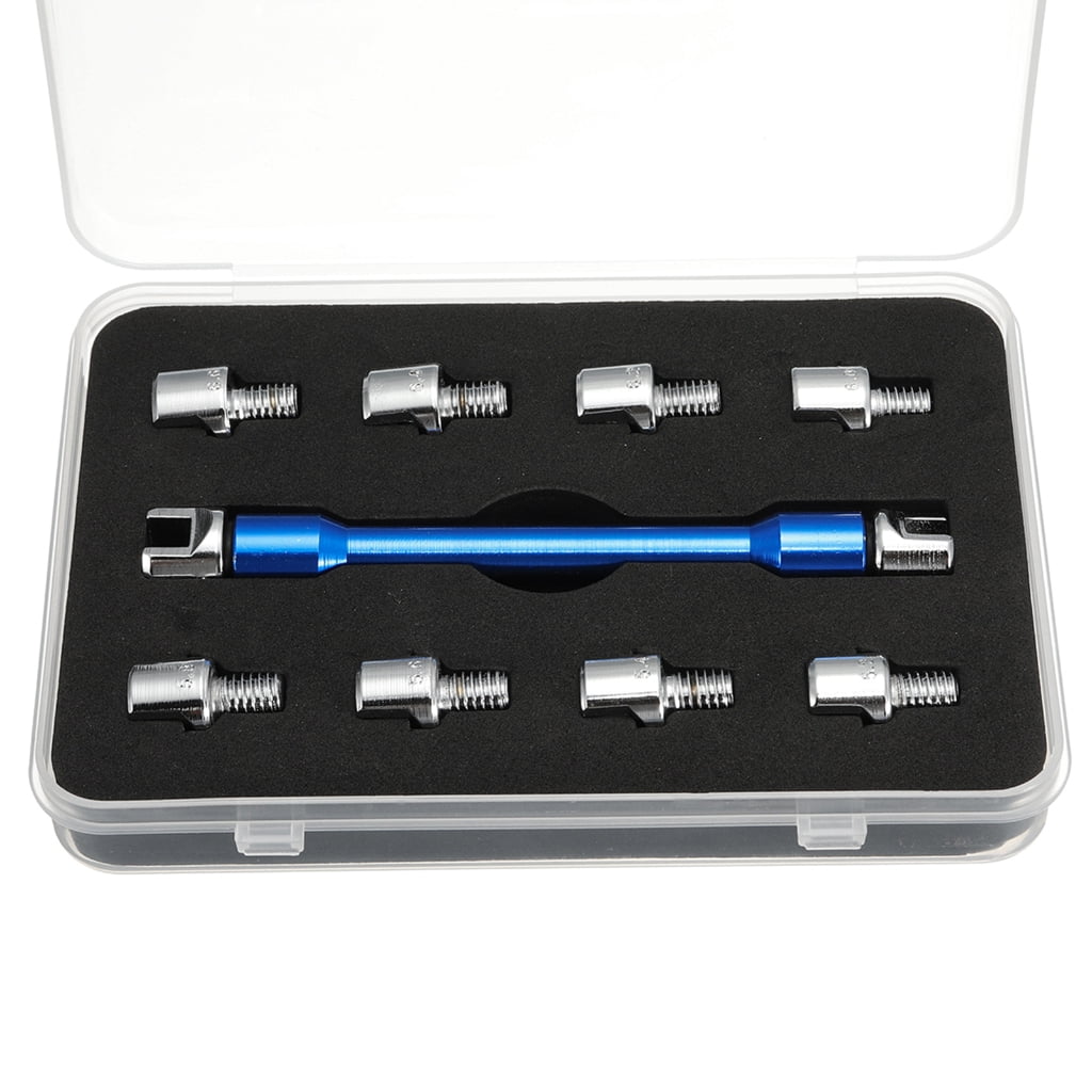 Huhudde Motorcycle Spoke Wrench Set Adjusting Spoke Tension Handle Repair Tool 5.0~6.8mm