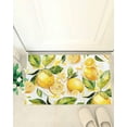 thumbnail image 4 of Shag Bath Rugs Yellow Lemon Green Leaves Plush Soft Fluffy Doormat Floor Carpet,Non-Slip Living Room Bedroom Kitchen Entryway Door Mats Summer Fruit Watercolor Plant, 4 of 6