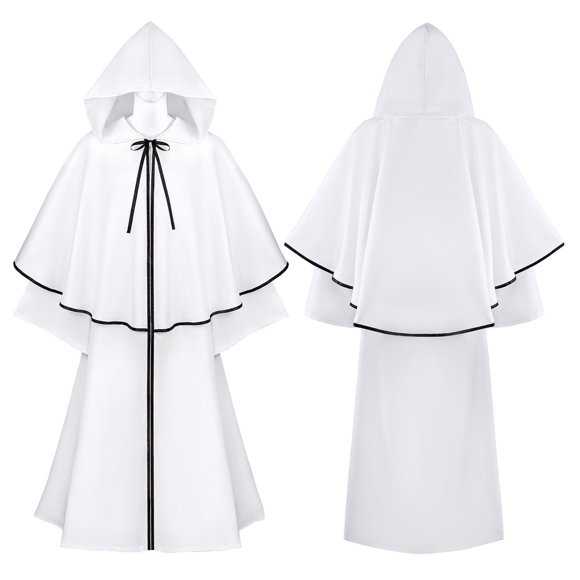 Capa de mujer unisex, túnica de monje medieval, túnica de cosplay, chal, disfraz de escenario, capa grande, capa para mujer