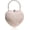 White, variant on PIKADINGNIS Women's Evening Bag for Wedding Party Cluth Bag Evening Handbag with Chain Heart Design Shoulder Bag Makeup Purse