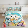 thumbnail image 2 of Erosebridal Easter Rabbit Bedding Queen Comforter Set, Easter Eggs Comforter Sets Queen Size, Cartoon Theme Reversible Down Comforter, Super Cozy Bedroom Decoration, 3pcs, 2 of 8