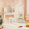 thumbnail image 4 of Gymax Armoire à Bijoux pour Enfants avec Tiroir Miroir Pleine Longueur 2 Angles d'Inclinaison Réglables Rose, 4 of 10