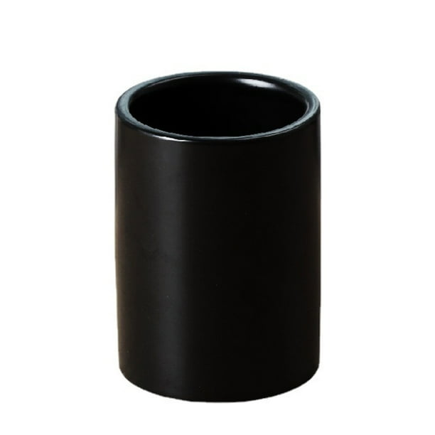 Portacepillos de dientes, taza de baño, negro mate, cerámica, 101-200 ml MlltQxc8V