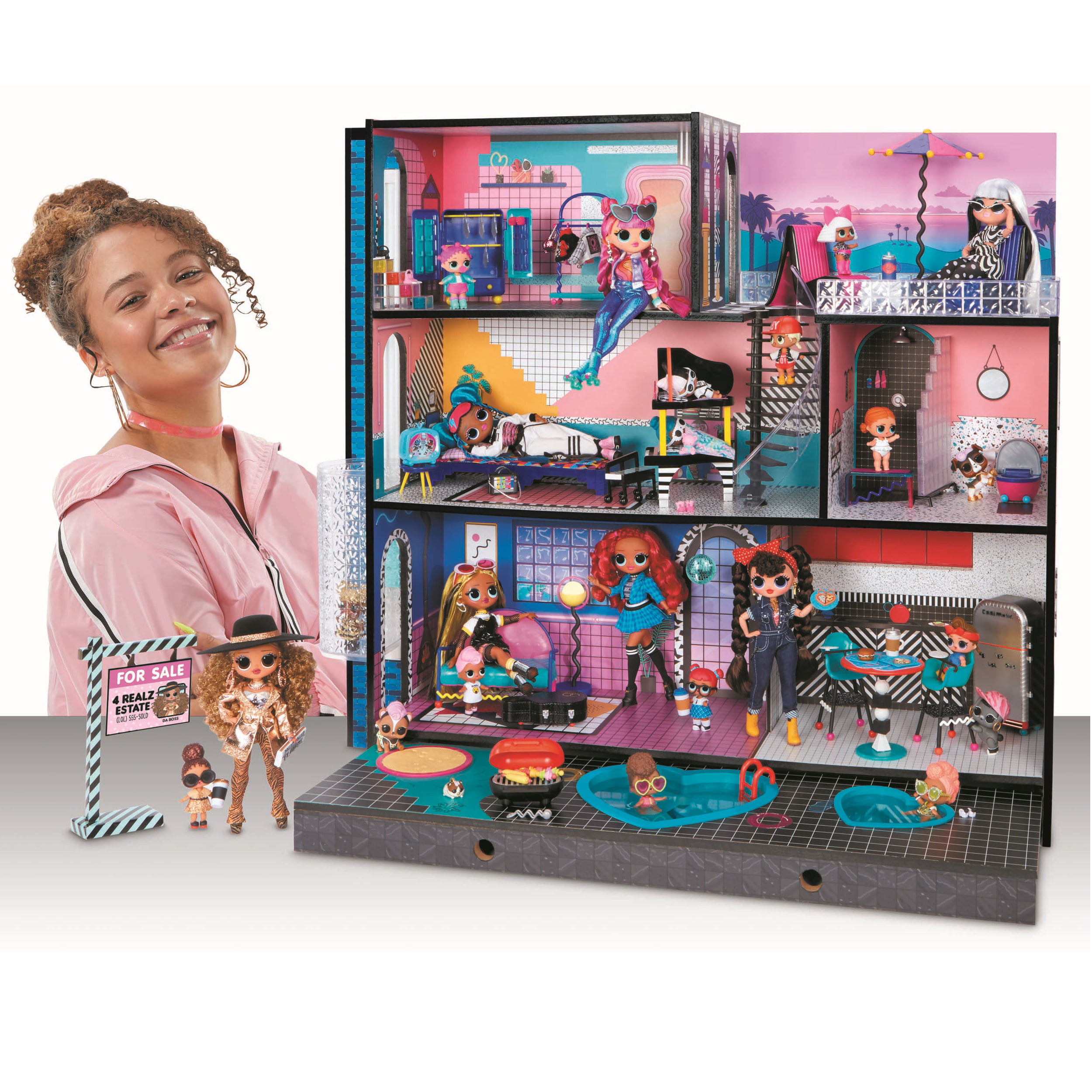 LOL Surprise OMG House Real Dollhouse With 85+ Surprises Kids Ages 8+